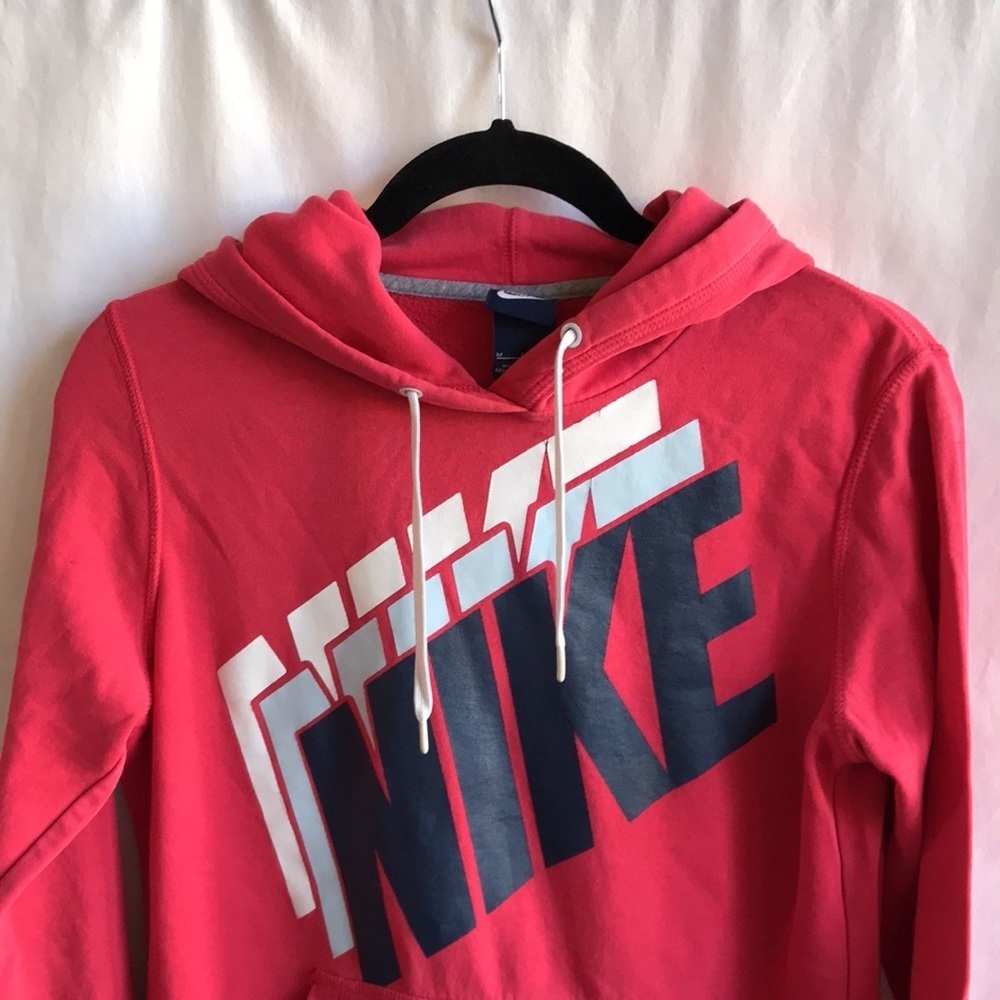 Nike coral/blue/white hoodie, size M - Picture 2 of 8